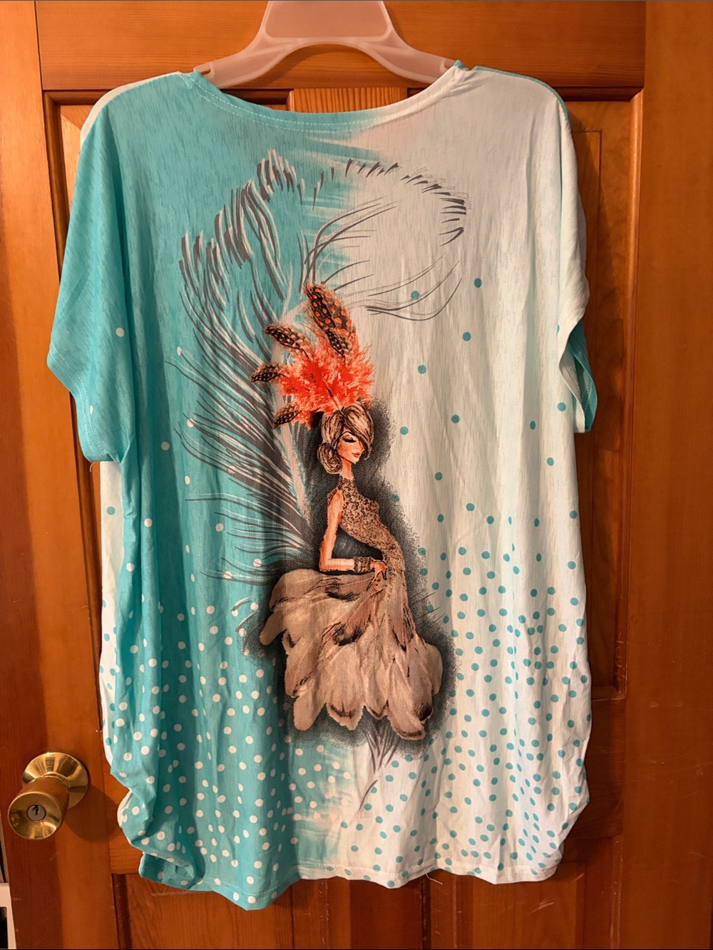 Mint Rhinestone Graphic Top Mint - Picture 3 of 4